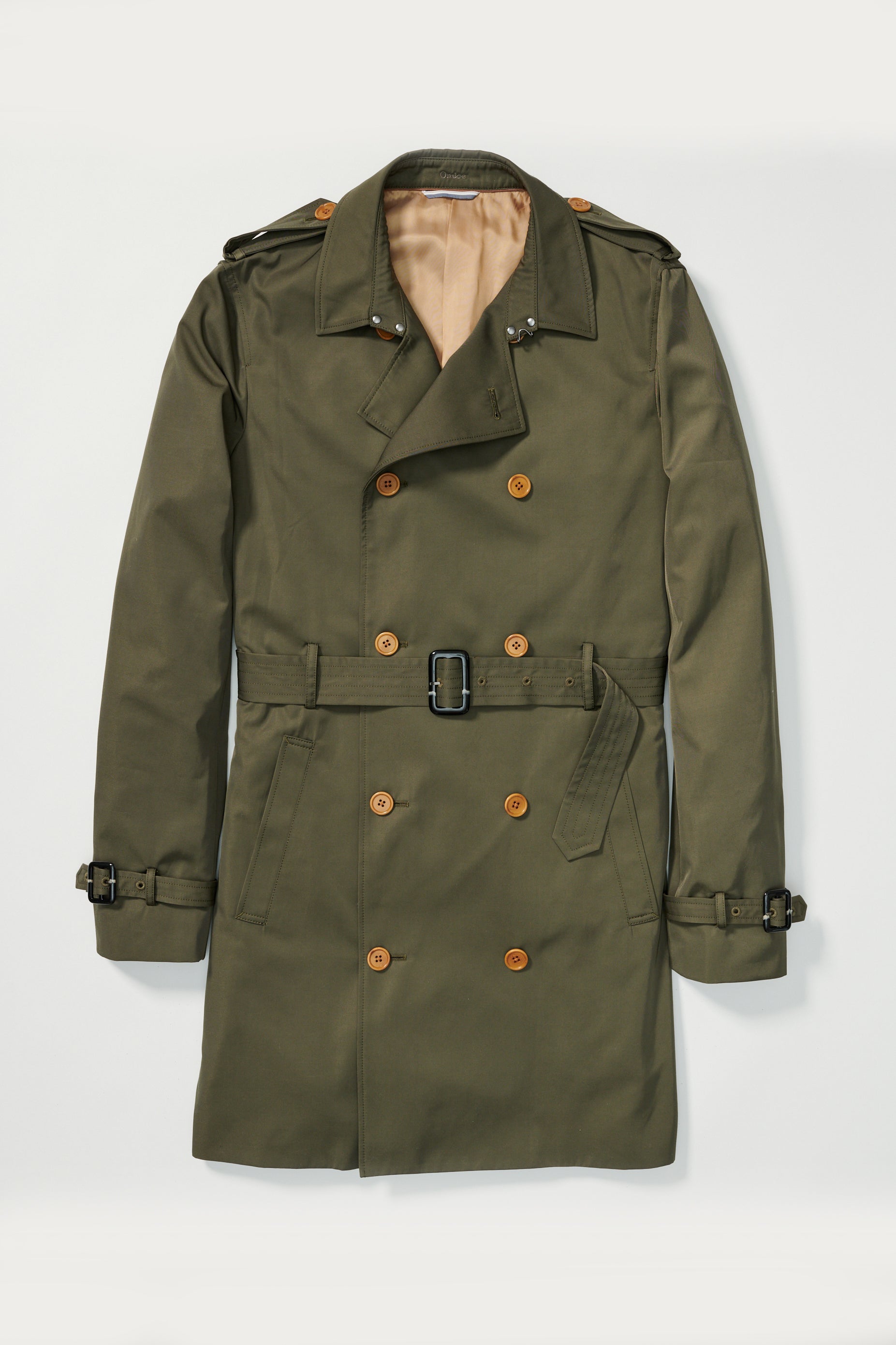 Mens Trench Coat Earl Trench Coat in Olive Onsloe