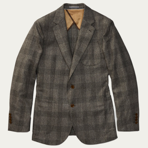 【関税＆送料込み】ChloAC Brown Wool Blazer Prince of Wales check wool-blend blazer in brown - Chloe