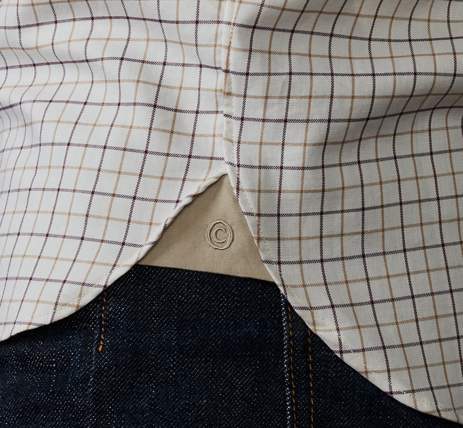 Men's Clothing | Custom Long Sleeved Collar Check Shirt | Onsloe