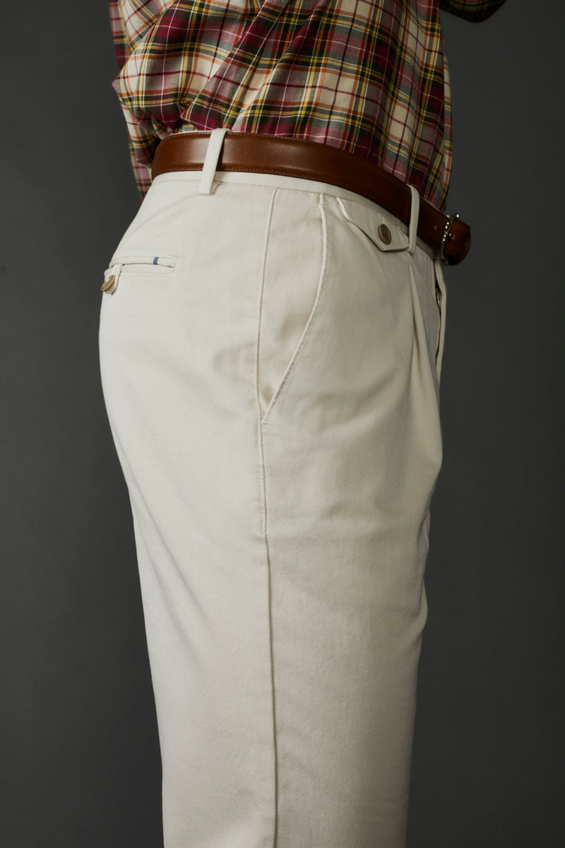 Spruance Garment Dyed and Washed Italian Twill Pant in Winter White