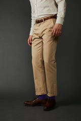 Spruance Garment Dyed and Washed Italian Twill Pant in Tan