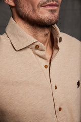 Geronimo Cotton Polo in Tan