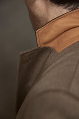 Abner Collard Coat in Tan