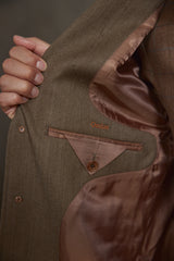 Abner Collard Coat in Tan