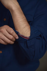 Lucas Military Shirt in Navy