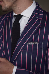 Hart Blazer in Navy & Pink University Stripe
