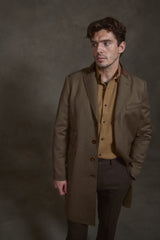 Abner Collard Coat in Tan