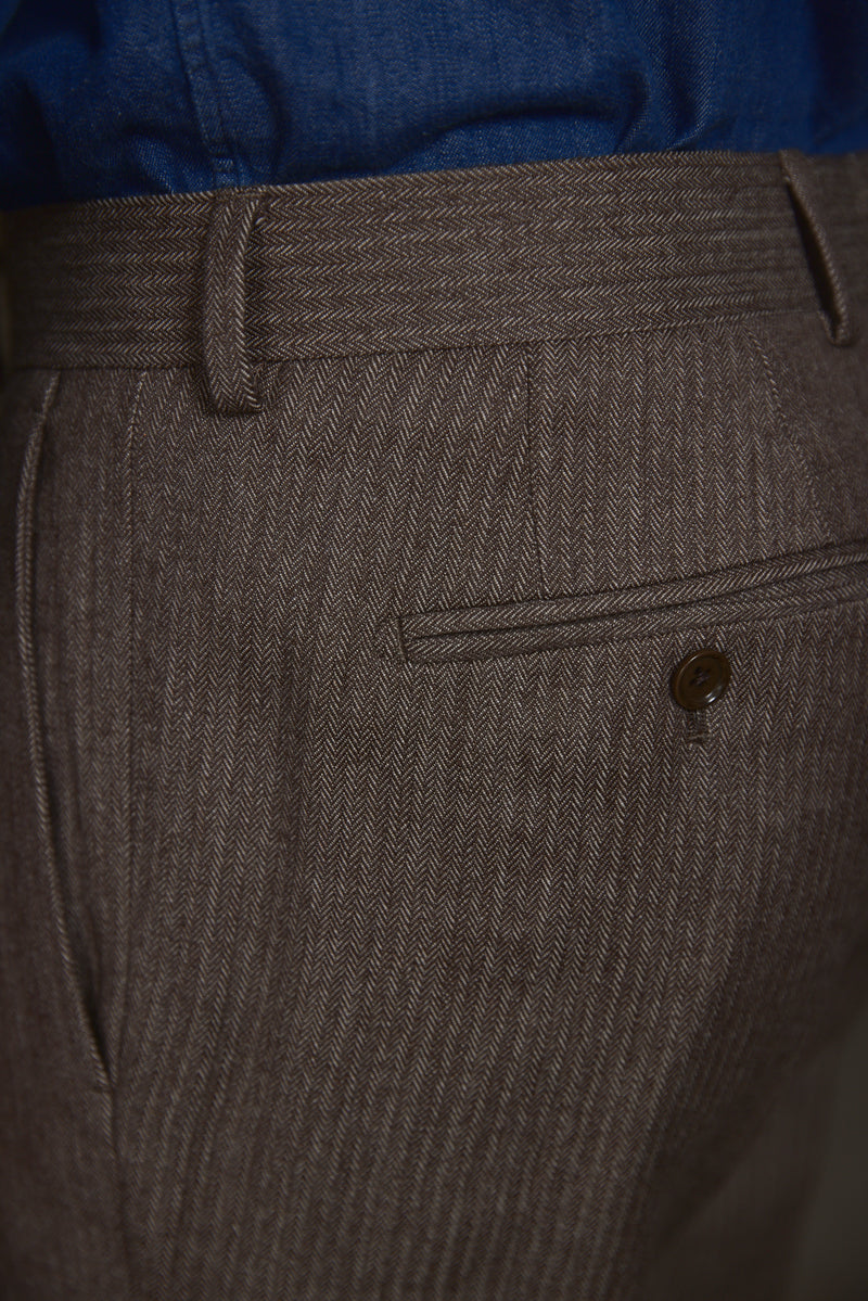 Suit Pants for Mens | Deaton Pleated Herringbone Pant in Light Brown | Onsloe Suit Pants for Mens | Deaton Pleated Herringbone Pant in Light Brown | Onsloe