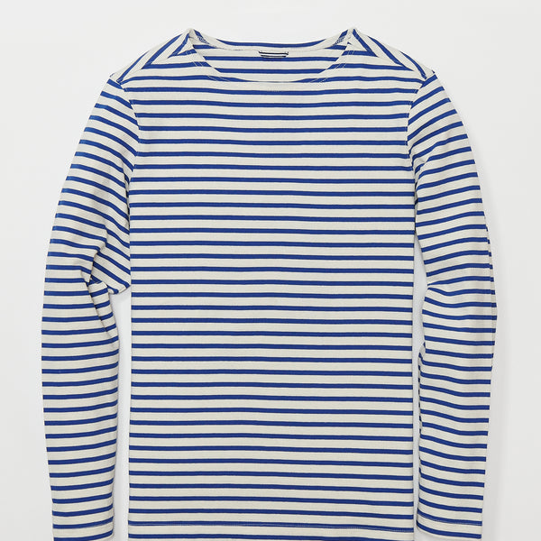 Mens Boatneck | Kenner Long Sleeve Boat Neck Shirt in Cream and