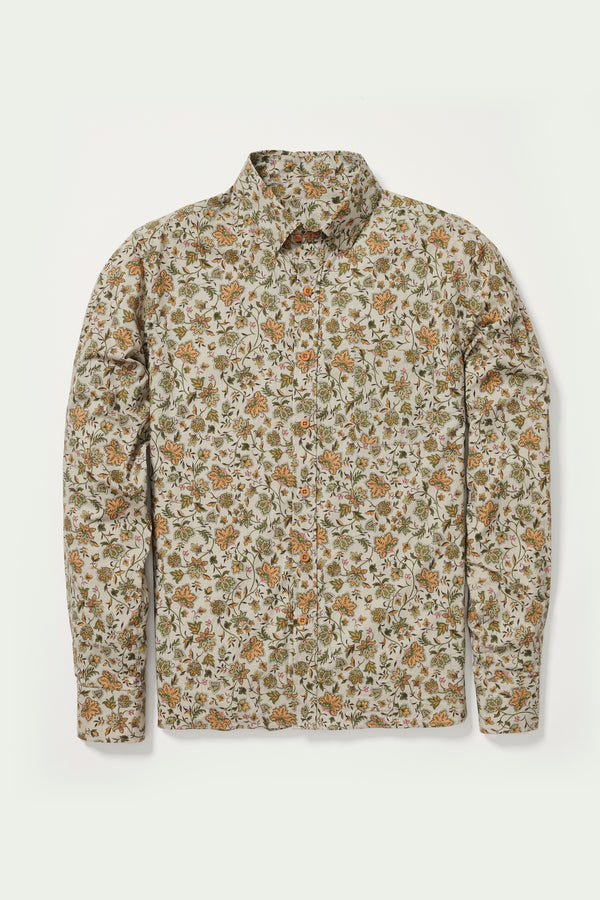 Caisson Shirt in Khaki Multi Floral