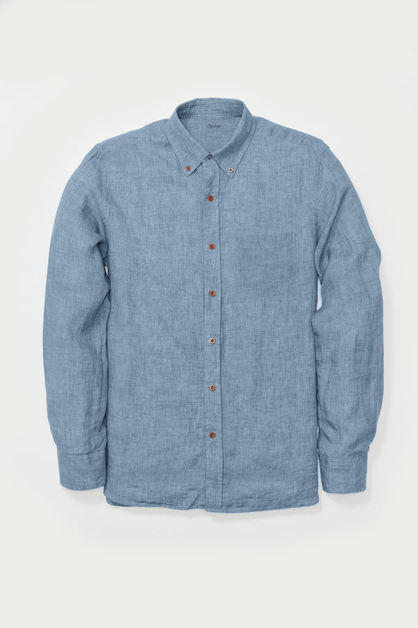 Bracken Linen Shirt in Blue