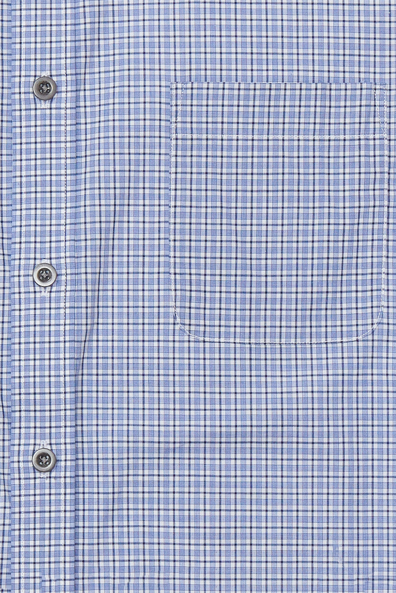 Coggeshal Shirt in Blue & Black Check