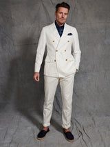 Gwinnett Linen Cotton Chino in White