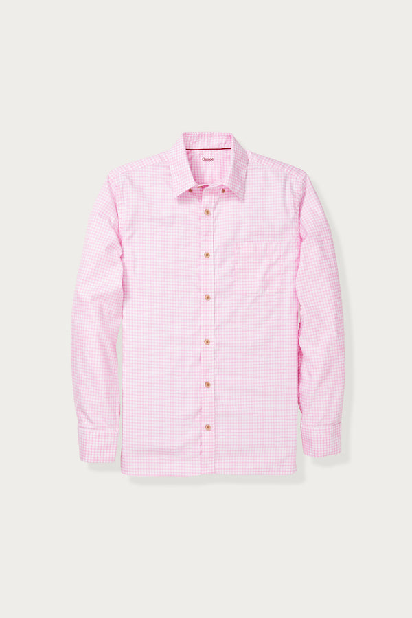 Allenby Oxford Shirt in Pink Check