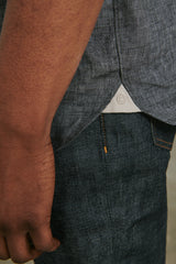 Bracken Short Sleeve Linen Shirt in Charcoal