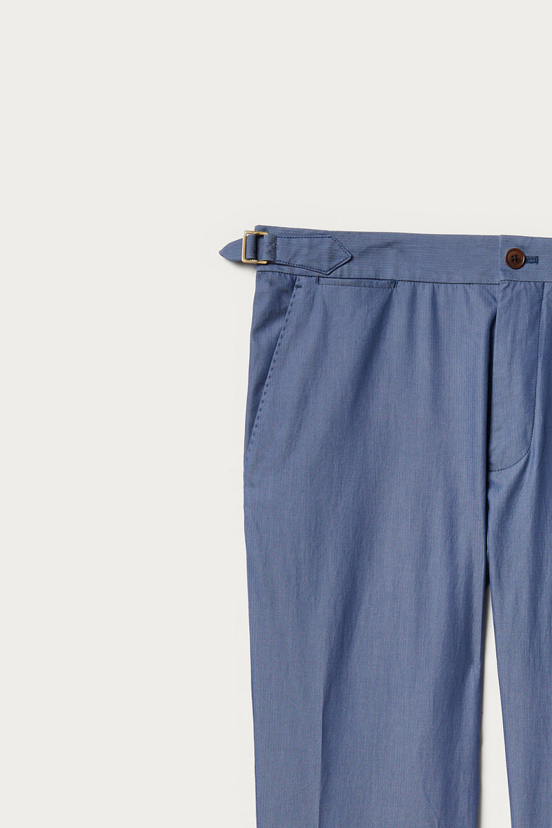 Mitchell Herringbone Chino Pant with Side Tabs in Dusk