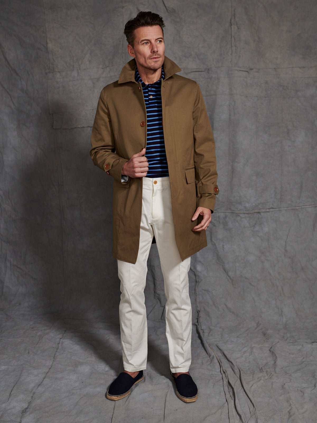 Mac Coat for Men | Nelson Water Repellent Classic Mac Coat in