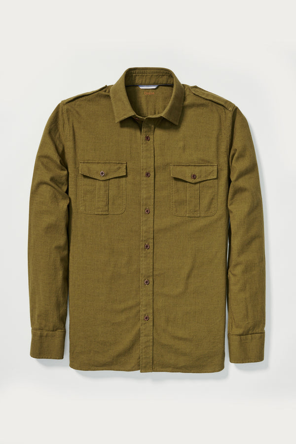 Lucas Military Shirt in Olive