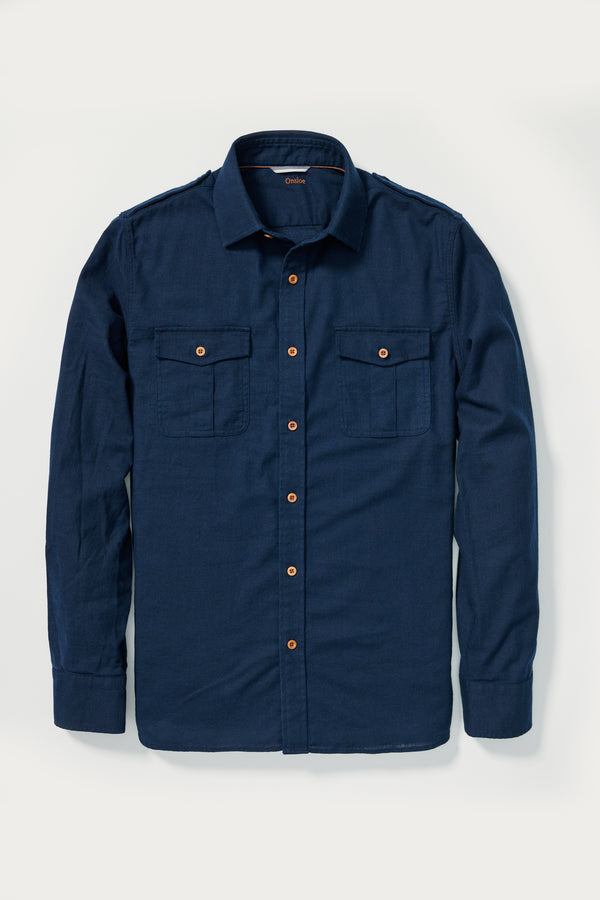 Lucas Military Shirt in Navy