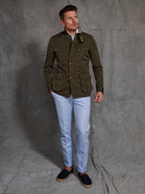 Ney Water Repellent Motorcycle Courier Jacket in Olive