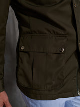 Ney Water Repellent Motorcycle Courier Jacket in Olive