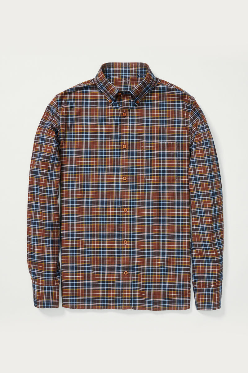 Bjorn Shirt in Brown Mini Plaid