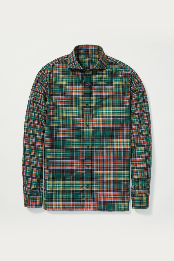 Liam Shirt in Green Mini Plaid