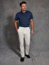Wellington Polo in Navy/Blue Stripe