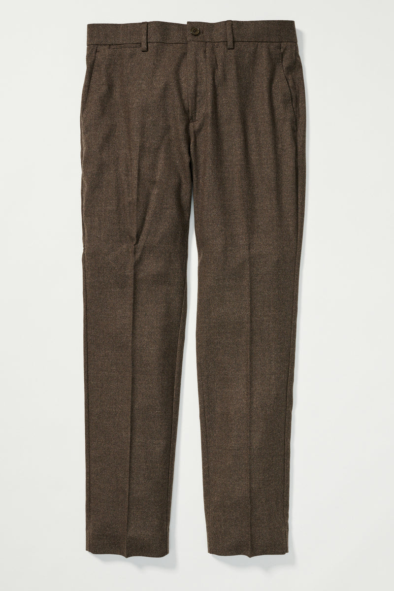 Abel Wool Chino Pant in Brown