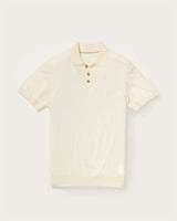 Pierre Cotton Knit Polo in Cream