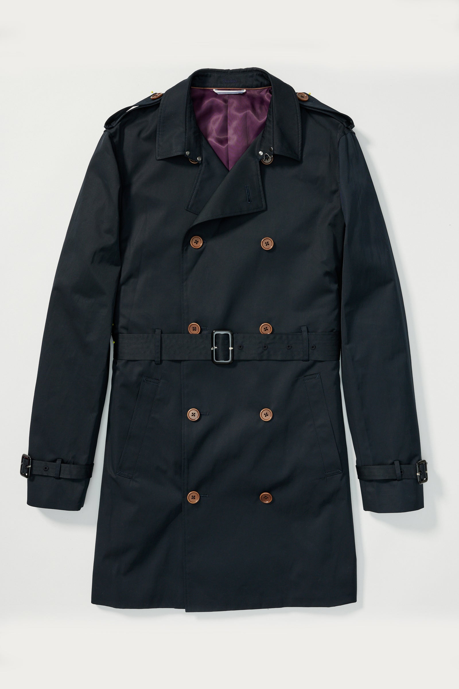 Mens Trench Coat Earl Trench Coat in Navy Onsloe