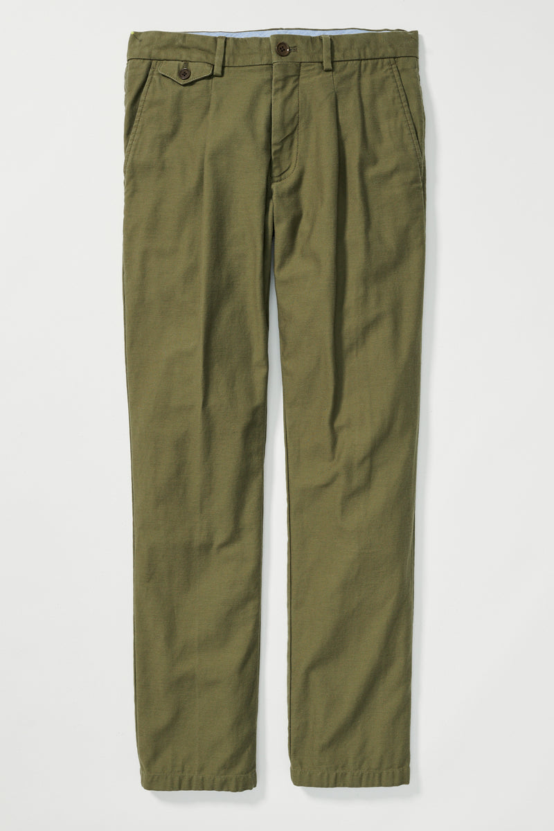 Stein Pleated Pant in Army