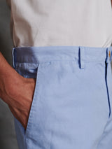 Gwinnett Linen Cotton Chino in Light-Blue