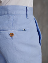 Gwinnett Linen Cotton Chino in Light-Blue