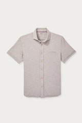 Grant Short Sleeve Jersey Polo in Grey-Heather
