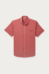 Grant Short Sleeve Jersey Polo in Rust